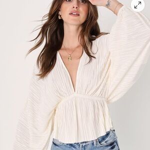 Elegant Cream Women's Top